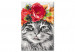 Numéro d'art adulte Cat With Flowers 132046 additionalThumb 6