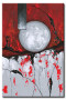 Tableau déco Feu et glace II (1 pièce) - abstraction avec sphère et taches rouges 48066