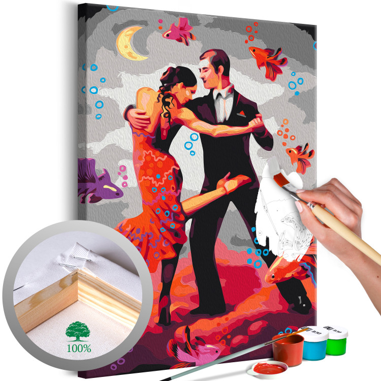 Numéro d'art Surreal Tango - Dancing Couple on a Fancy Background 144086
