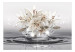 Papier peint original Lilies - Bright Cream Flowers on a Decorative White Background in the Water 148796 additionalThumb 1