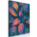 Kit de peinture par numéros Rainbow Leaves - Colorful Plant, Dark Colors, Water Drops 146207 additionalThumb 5