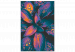 Kit de peinture par numéros Rainbow Leaves - Colorful Plant, Dark Colors, Water Drops 146207 additionalThumb 4