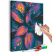 Kit de peinture par numéros Rainbow Leaves - Colorful Plant, Dark Colors, Water Drops 146207 additionalThumb 6