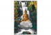 Tableau à peindre soi-même Levitating Buddha - Meditating Figure in Front of a Waterfall and a Forest 146537 additionalThumb 3