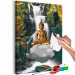 Tableau à peindre soi-même Levitating Buddha - Meditating Figure in Front of a Waterfall and a Forest 146537 additionalThumb 7