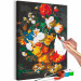 Kit de peinture par numéros Baroque Nature - Sumptuous Bouquet of Colorful Flowers against a Dark Background 147337 additionalThumb 7