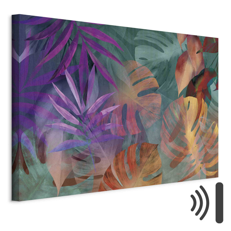 Tableau mural Colorful Nature - A Composition of Energetic Palm Leaves and Monstera 151237 additionalImage 8