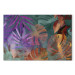 Tableau mural Colorful Nature - A Composition of Energetic Palm Leaves and Monstera 151237
