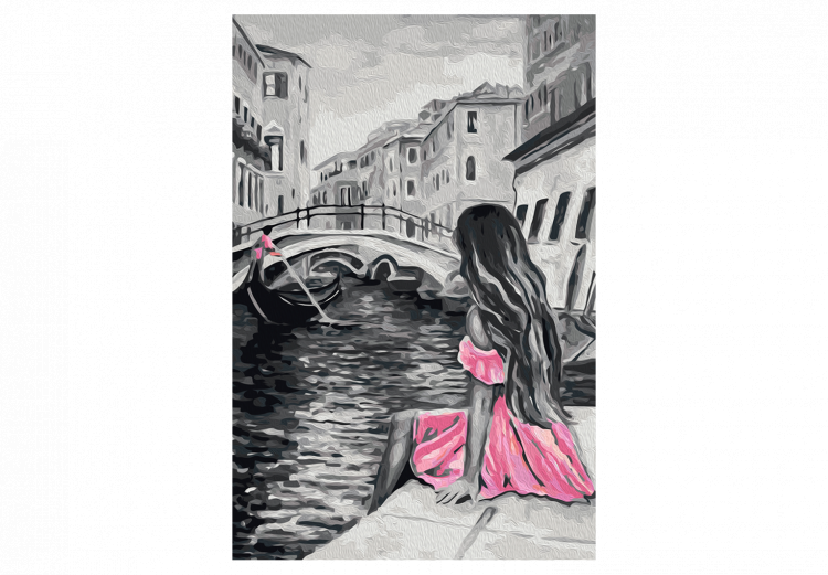 Peinture par numéros pour adultes Venise (fille habilliée d'une robe rose) 107157 additionalImage 7
