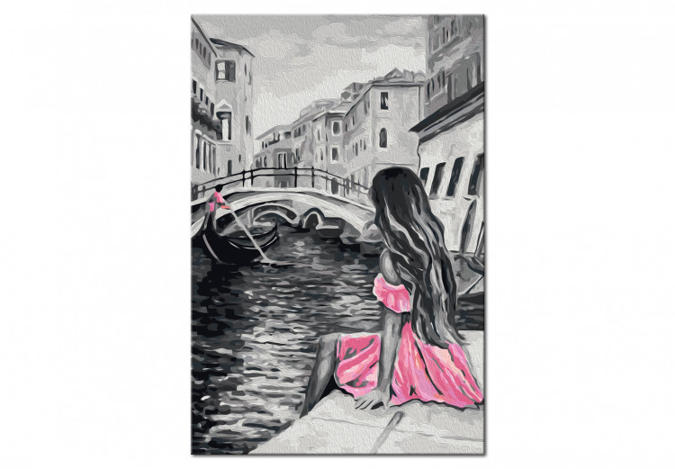 Peinture par numéros pour adultes Venise (fille habilliée d'une robe rose) 107157 additionalImage 6