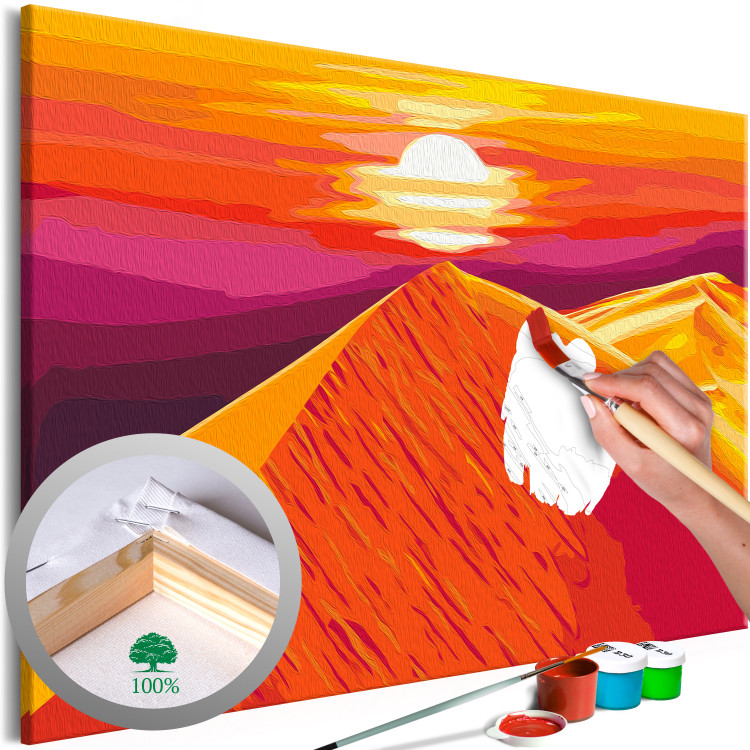 Kit de peinture par numéros Sahara - Sunset Over High Orange Sand Dunes 145157