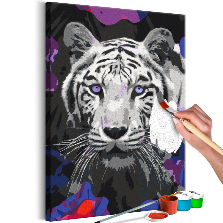 Peinture par numéros pour adultes White Bengal Tiger 142767 additionalImage 4