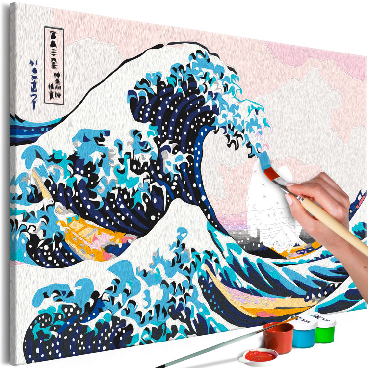 Peinture par numéros pour adultes The Great Wave off Kanagawa - The Rough Sea Through the Eyes of Katsushiki 150377 additionalImage 6