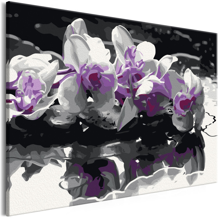 Numéro d'art Orchidée violette (fond noir et reflet dans l'eau) 107508 additionalImage 5