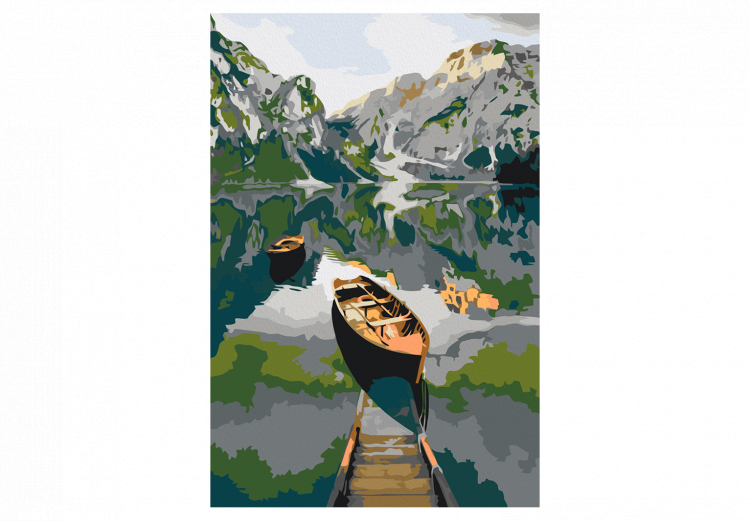 Peinture par numéros pour adultes Boat in the Mountains 132308 additionalImage 7