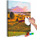 Tableau à peindre soi-même Autumn Village - Landscape of a Sunny Valley against a Pink Sky 146538 additionalThumb 6