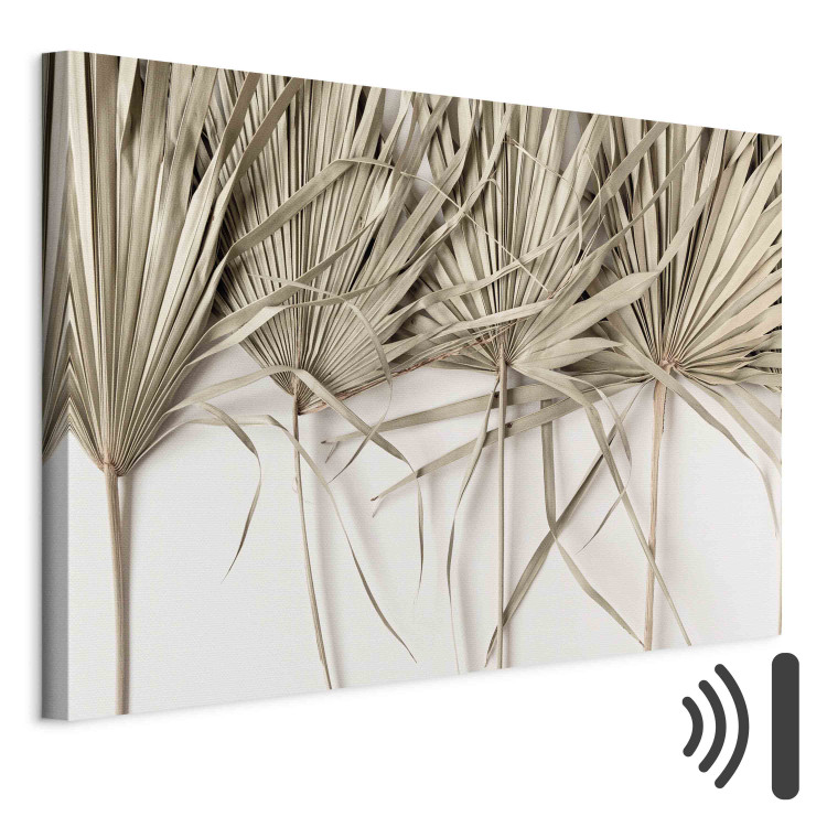Tableau tendance Boho palm - composition with dried palm leaves on a light background 151238 additionalImage 8