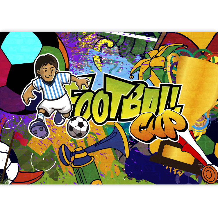 Papier peint Championnats de football - graffiti coloré sur le football 61158 additionalImage 6