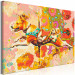 Tableau à peindre soi-même Long Jump - Hunting Dog on a Colored Background With Flowers 144768 additionalThumb 5