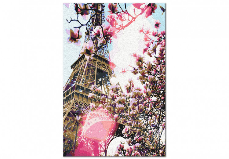 Peinture par numéros pour adultes Eiffel Tower and Magnolia Tree 138488 additionalImage 7