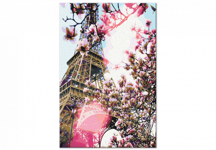Peinture par numéros pour adultes Eiffel Tower and Magnolia Tree 138488 additionalImage 4