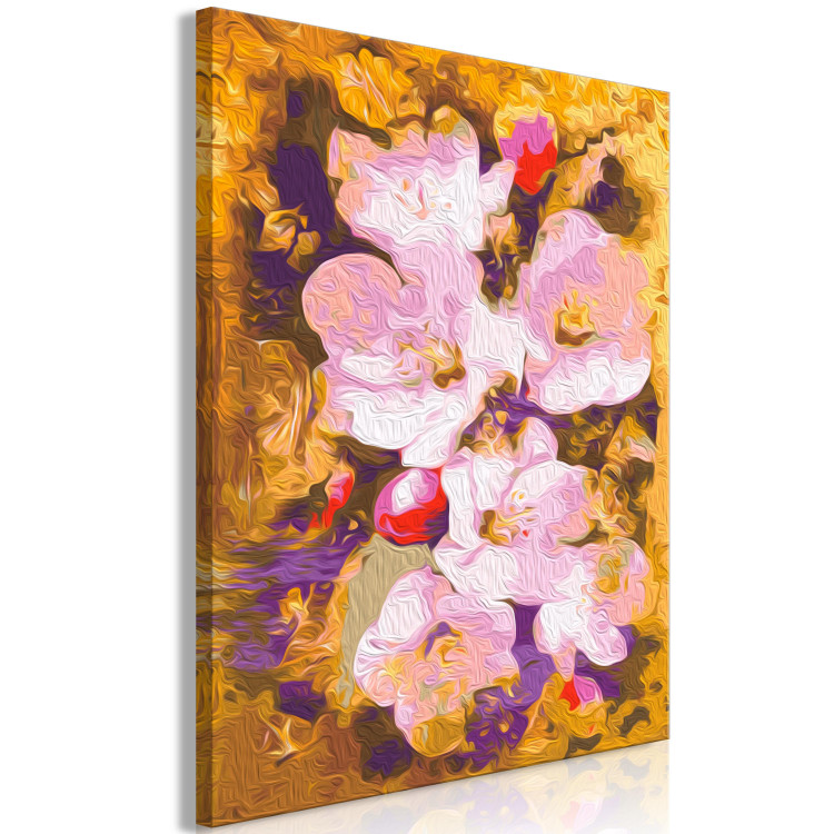 Peinture par numéros pour adultes Blooming Twig - Colorful Cherry Blossoms on a Golden Background 146198 additionalImage 6