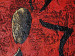 Tableau mural Rencontres en rouge et marron (4 pièces) - Abstraction 47298 additionalThumb 2