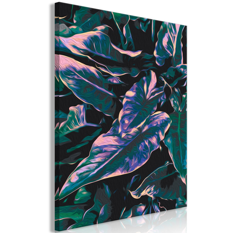 Kit de peinture par numéros Mysterious Plant - Dark Leaves of Purple and Turquoise Colors 146209 additionalImage 7
