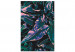 Kit de peinture par numéros Mysterious Plant - Dark Leaves of Purple and Turquoise Colors 146209 additionalThumb 4