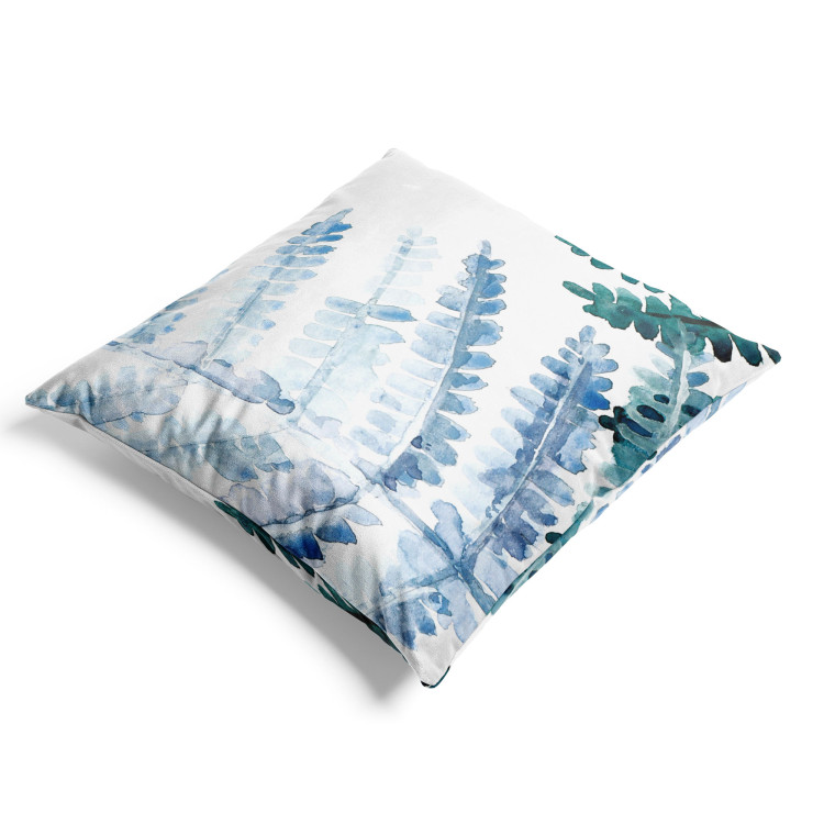Coussin en velours Fern Leaf - Organic Composition With Blue Watercolor Plant 151329 additionalImage 3