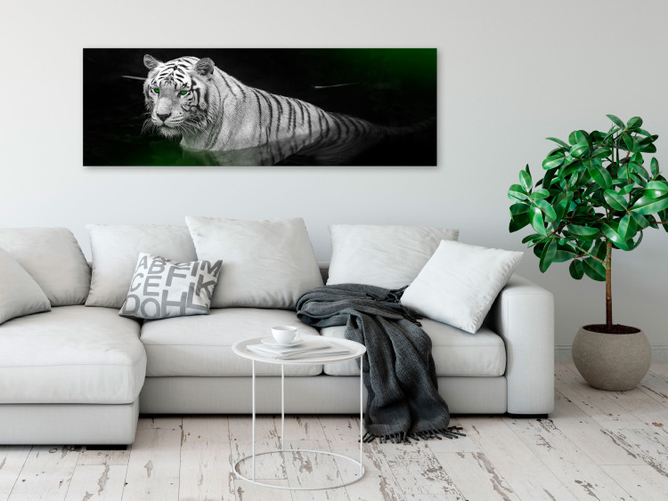 Tableau animaux tigre blanc du bengale - 50x50 cm