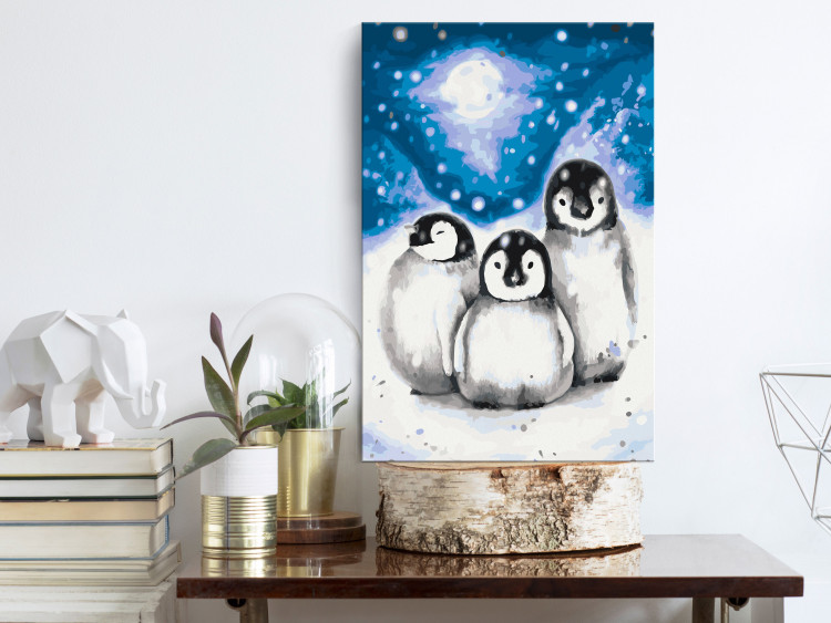 Tableau à peindre soi-même Three Penguins 131449 additionalImage 2