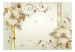 Papier peint Fleurs décorées de perles - un collage abstrait avec cristaux et or  138049 additionalThumb 1