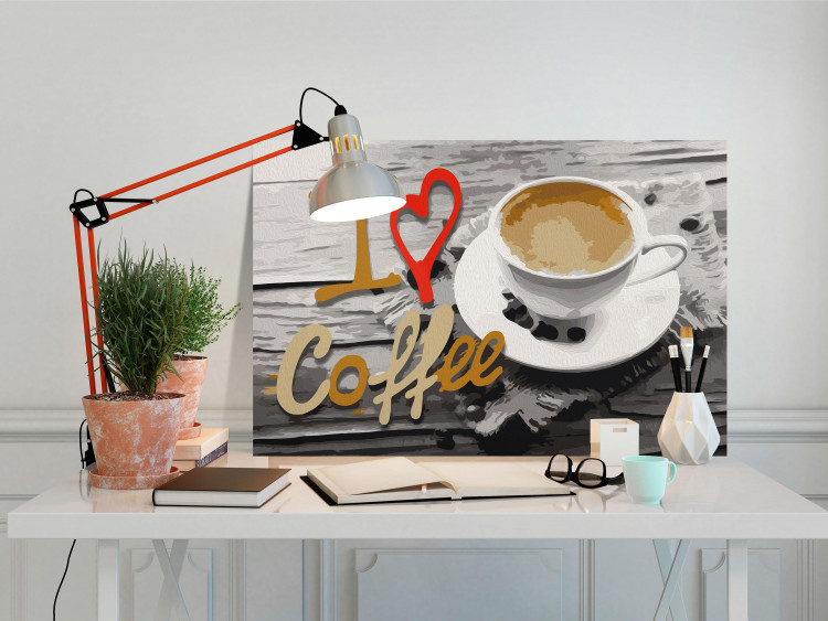 Tableau à peindre soi-même I Love Coffee 107559 additionalImage 2