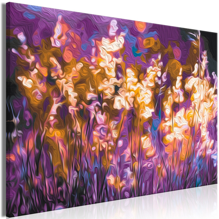 Tableau à peindre soi-même Magic Meadow - Illuminated Golden Grasses on a Purple Background 145159 additionalImage 7