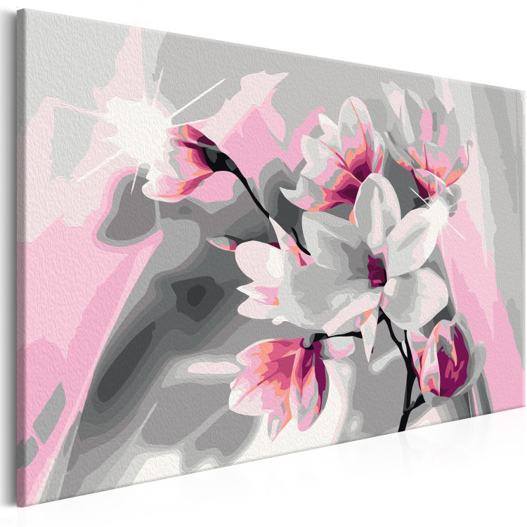 Tableau à peindre soi-même Magnolia (fond gris) 107179 additionalImage 4