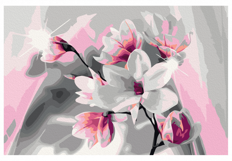 Tableau à peindre soi-même Magnolia (fond gris) 107179 additionalImage 6