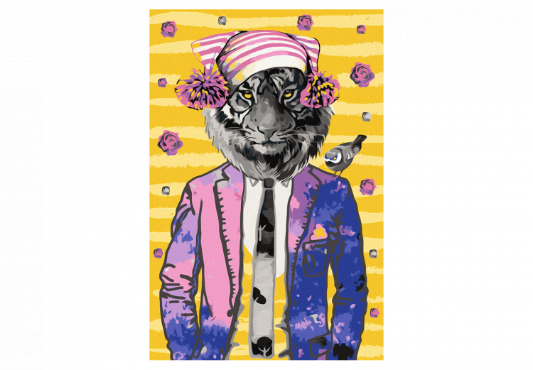 Tableau à peindre soi-même Tiger in Hat 108179 additionalImage 7