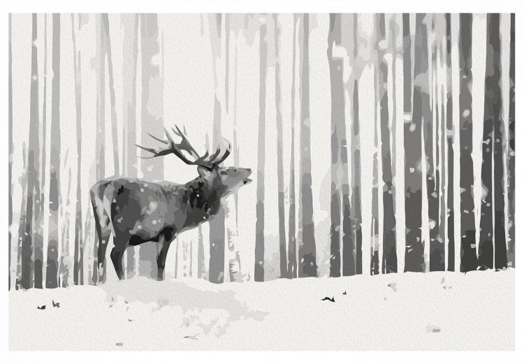 Tableau peinture par numéros Deer in the Snow 127379 additionalImage 7