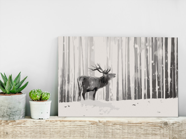 Tableau peinture par numéros Deer in the Snow 127379 additionalImage 2