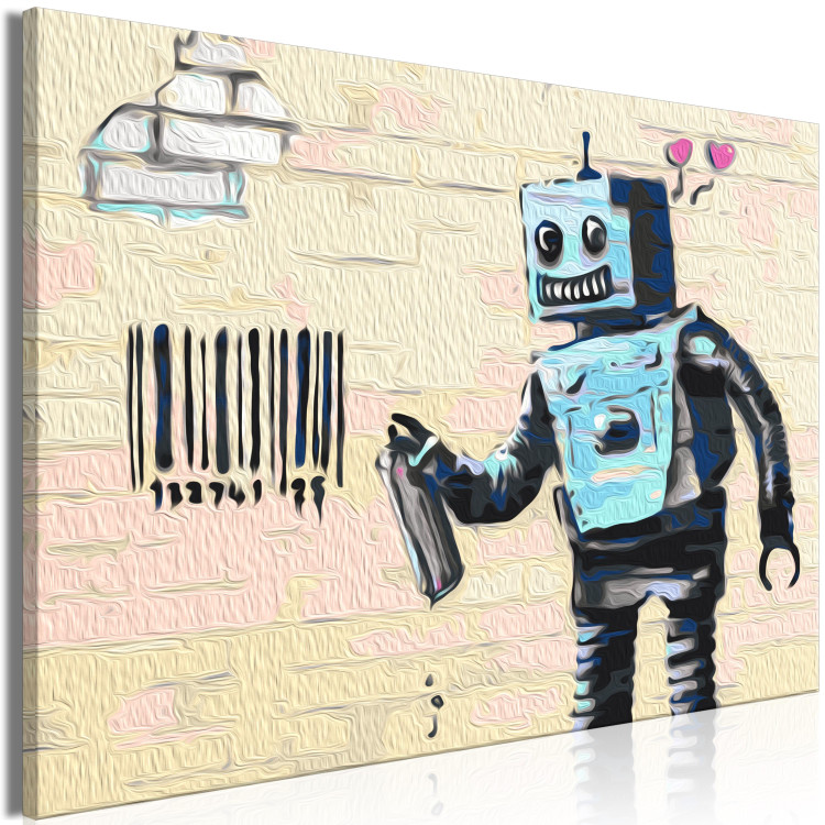 Kit de peinture Graffiti Robot - Youth Mural Painted on a Beige Brick 150379 additionalImage 3