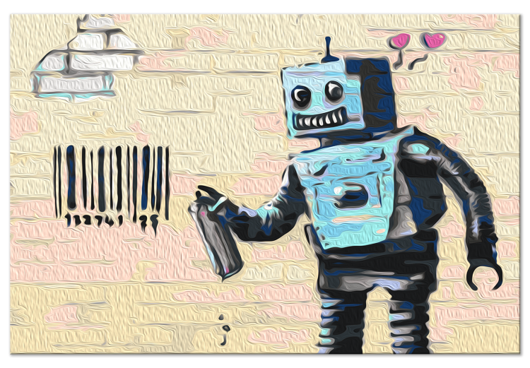 Kit de peinture Graffiti Robot - Youth Mural Painted on a Beige Brick 150379 additionalImage 5
