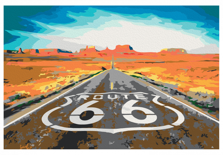 Tableau peinture par numéros Route 66 107489 additionalImage 7