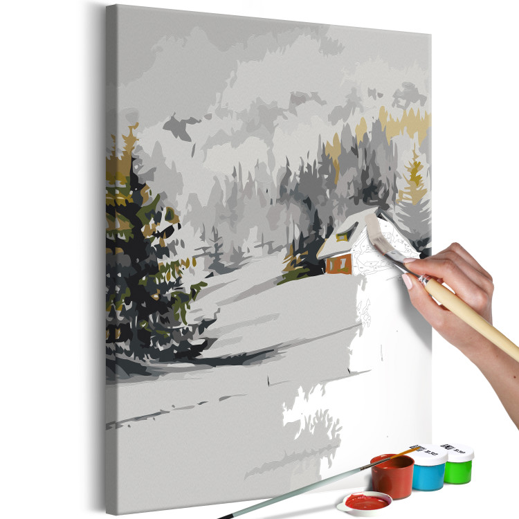 Tableau peinture par numéros Winter Cottage 130699 additionalImage 7