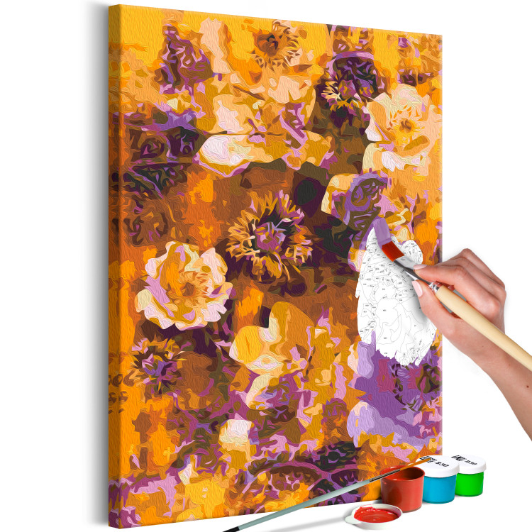 Numéro d'art adulte Caramel Garden - Blooming Flowers in White and Purple Colors 146199 additionalImage 6